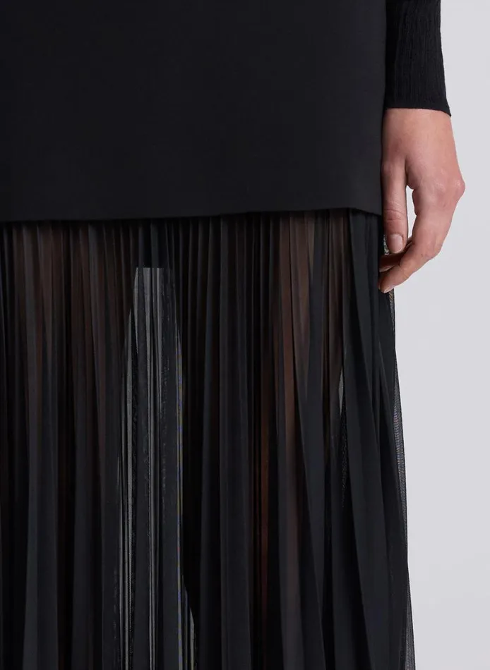 Women Skirts ALC Willa Pleated Maxi Skirt Black