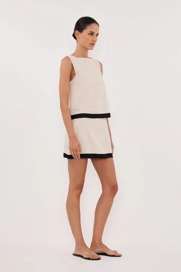 Women Skirts DISSH EBONY NATURAL LINEN SKORT