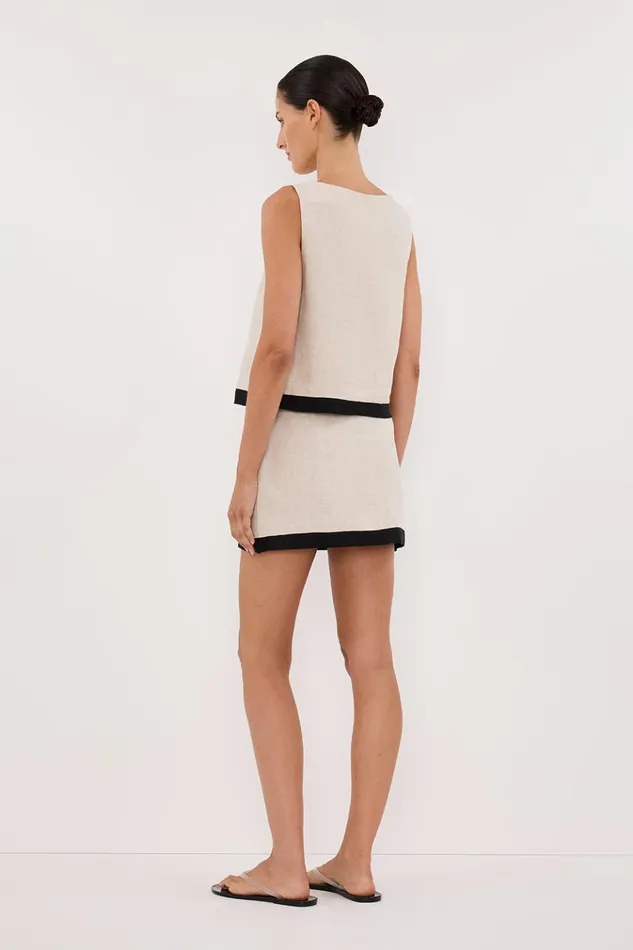 Women Skirts DISSH EBONY NATURAL LINEN SKORT