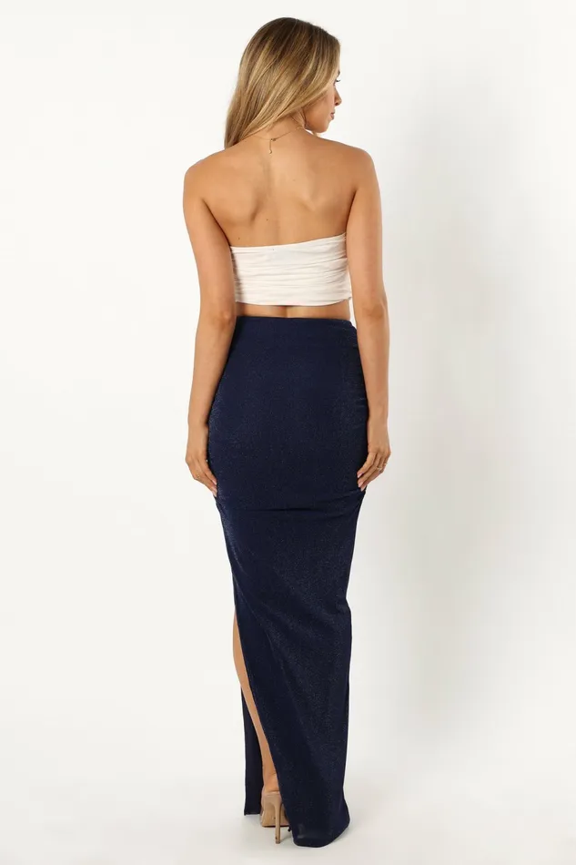 Women Skirts Petal and Pup Chyna Midi Skirt Navy