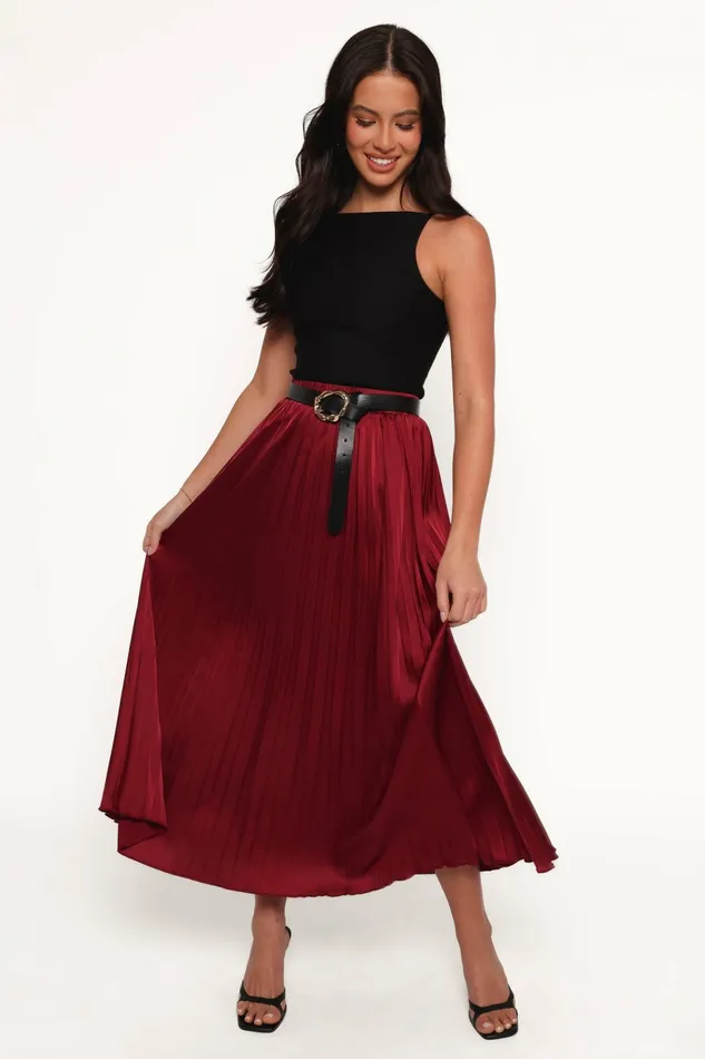 Women Skirts Petal and Pup Lysandra Maxi Skirt Burgundy