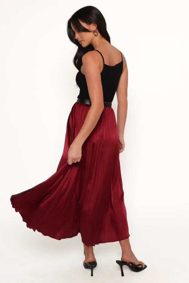 Women Skirts Petal and Pup Lysandra Maxi Skirt Burgundy