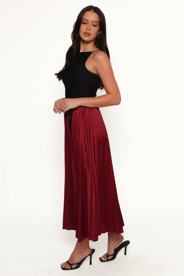 Women Skirts Petal and Pup Lysandra Maxi Skirt Burgundy