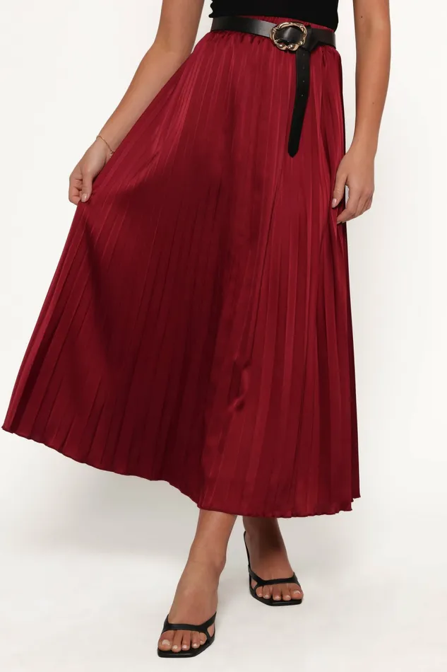 Women Skirts Petal and Pup Lysandra Maxi Skirt Burgundy