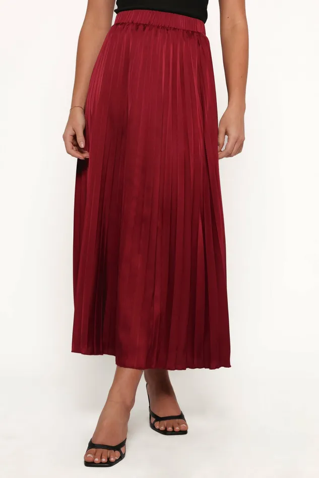 Women Skirts Petal and Pup Lysandra Maxi Skirt Burgundy
