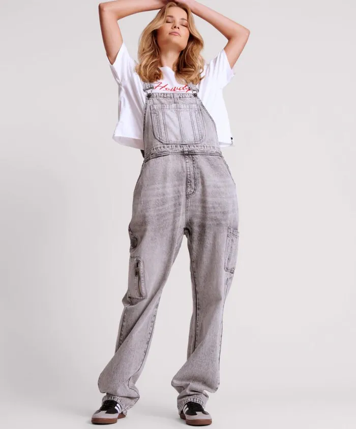 Women SLATE ACID STANTON ST DENIM OVERALLS One Teaspoon Denim Jumpsuits