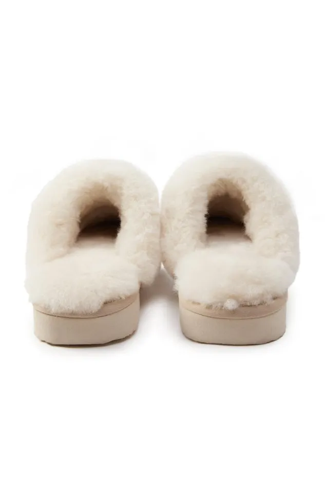 Women Sleepwear Holland Cooper HC Shearling Slipper Oyster Women Sleepwear Holland Cooper HC Shearling Slipper Oyster
