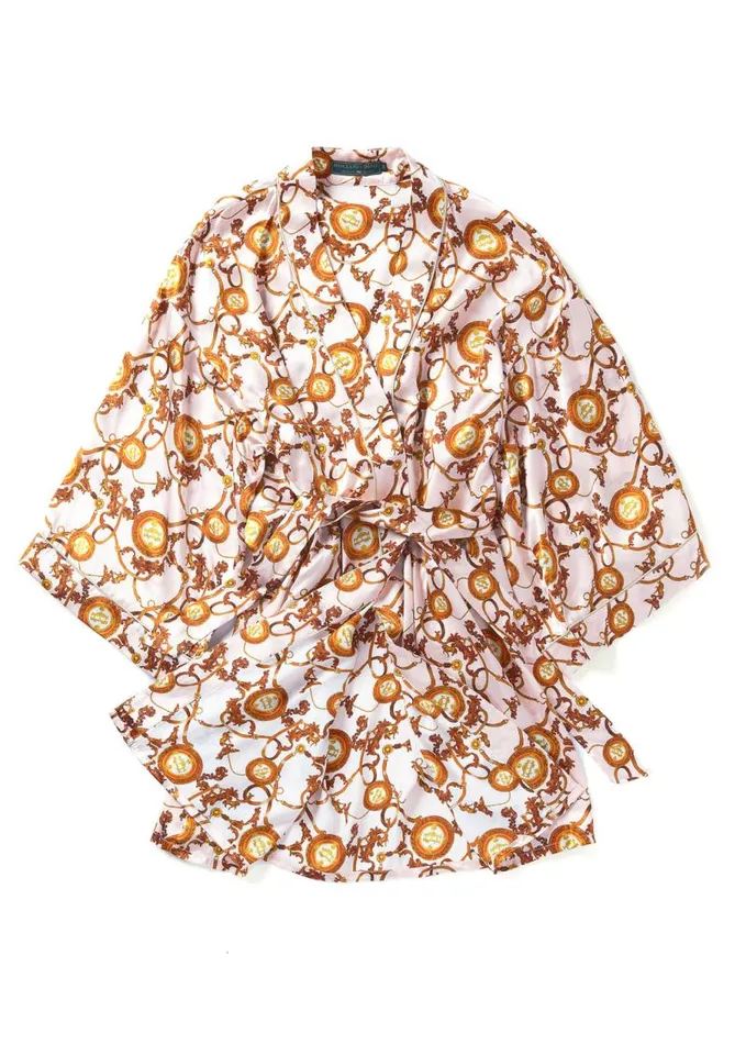 Women Sleepwear Holland Cooper Silk Dressing Gown Blush