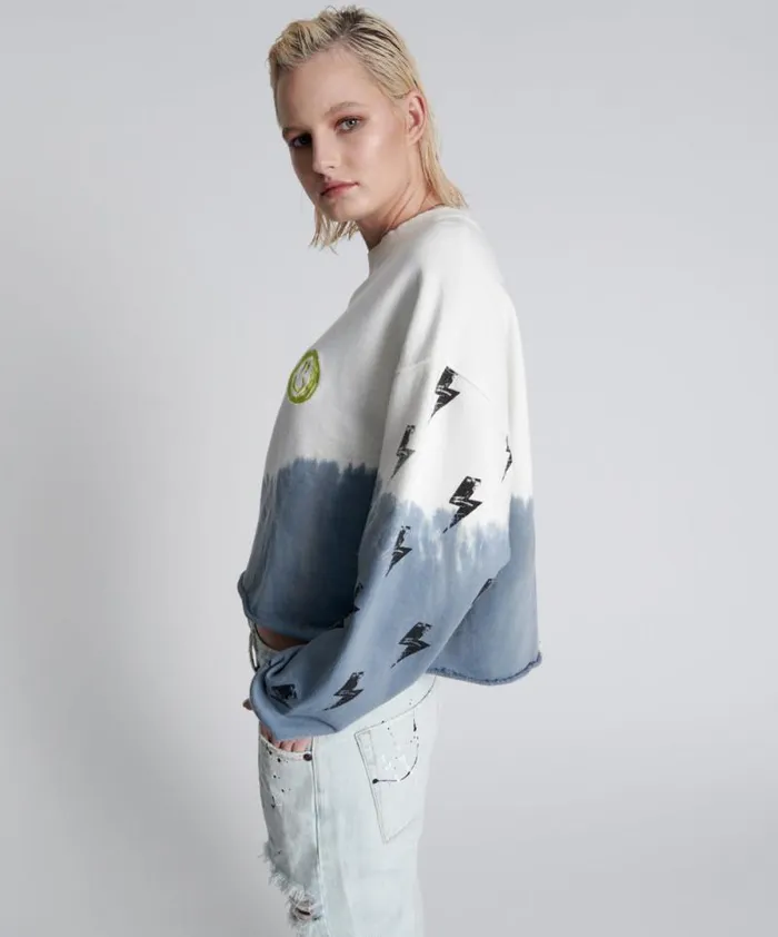 Women SMOKE AND LIGHTNING CROPPED SWEATER One Teaspoon Hoodies And Sweats Women SMOKE AND LIGHTNING CROPPED SWEATER One Teaspoon Hoodies And Sweats