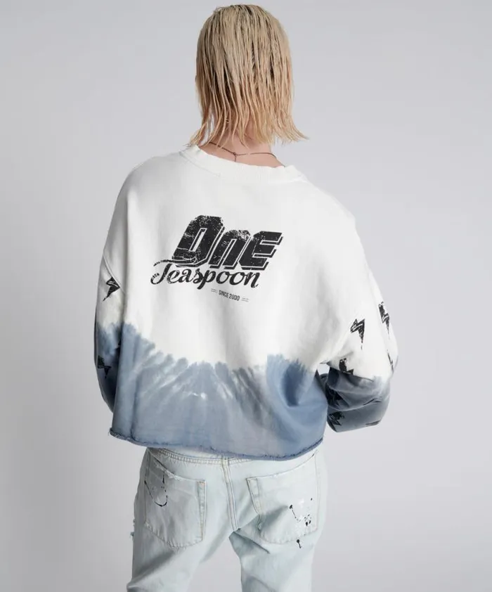 Women SMOKE AND LIGHTNING CROPPED SWEATER One Teaspoon Hoodies And Sweats Women SMOKE AND LIGHTNING CROPPED SWEATER One Teaspoon Hoodies And Sweats