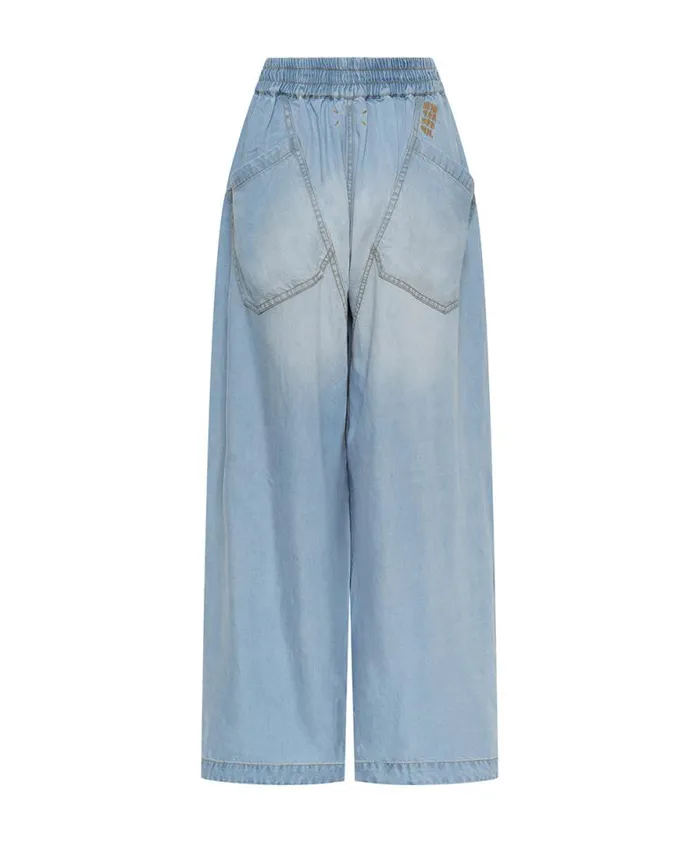 Women SOFT BLUE TENCEL PARACHUTE PANTS One Teaspoon Bottoms