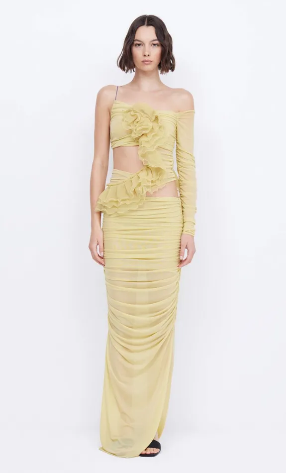 Women SPIRAL CRUSH ASYM MAXI 8211 CITRUS Bec Bridge Maxi Dresses