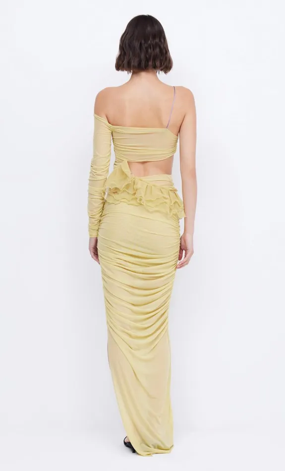 Women SPIRAL CRUSH ASYM MAXI 8211 CITRUS Bec Bridge Maxi Dresses