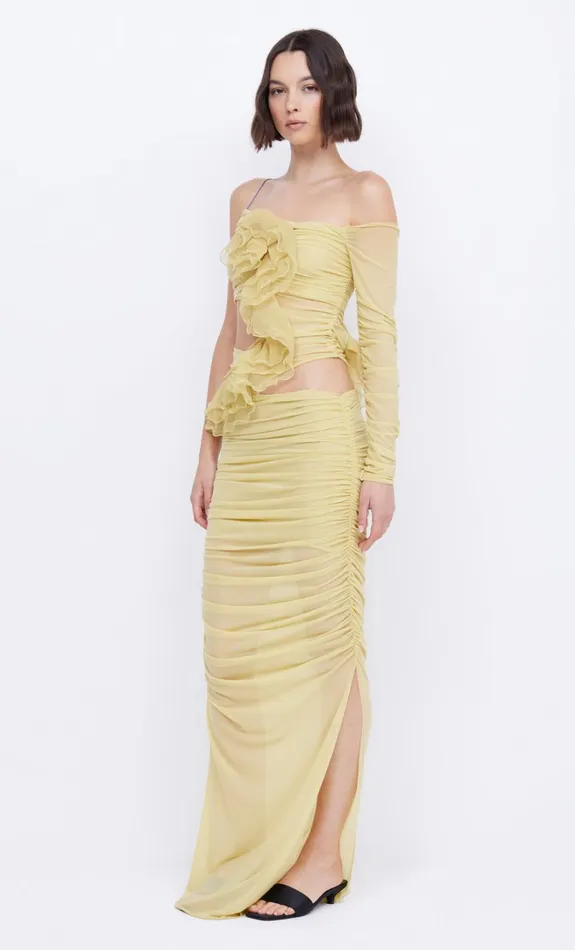 Women SPIRAL CRUSH ASYM MAXI 8211 CITRUS Bec Bridge Maxi Dresses