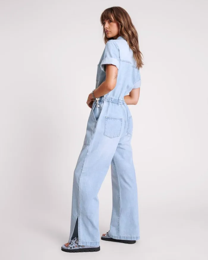 Women SPORTSTER BLUE VERONICA DENIM JUMPSUIT One Teaspoon Denim Jumpsuits Women SPORTSTER BLUE VERONICA DENIM JUMPSUIT One Teaspoon Denim Jumpsuits