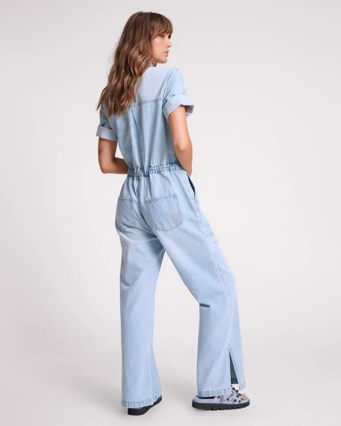 Women SPORTSTER BLUE VERONICA DENIM JUMPSUIT One Teaspoon Denim Jumpsuits Women SPORTSTER BLUE VERONICA DENIM JUMPSUIT One Teaspoon Denim Jumpsuits