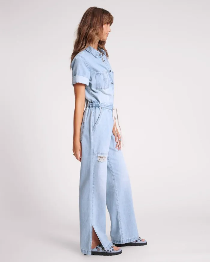 Women SPORTSTER BLUE VERONICA DENIM JUMPSUIT One Teaspoon Denim Jumpsuits Women SPORTSTER BLUE VERONICA DENIM JUMPSUIT One Teaspoon Denim Jumpsuits