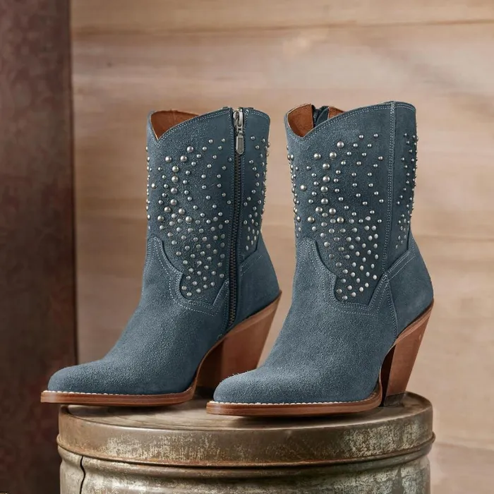 Women Stud Boots Taupe Sundance Catalog Boots