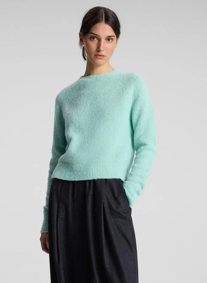 Women Sweaters ALC Frankie Wool Cashmere Crew Neck Sweater Spearmint