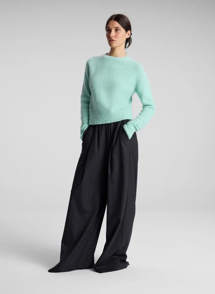 Women Sweaters ALC Frankie Wool Cashmere Crew Neck Sweater Spearmint