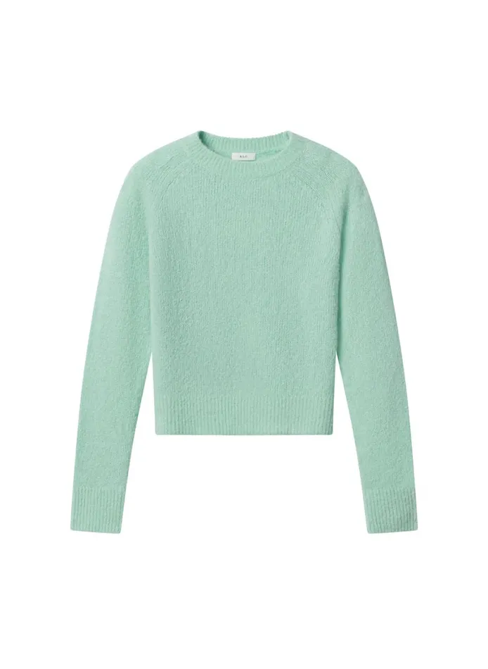 Women Sweaters ALC Frankie Wool Cashmere Crew Neck Sweater Spearmint