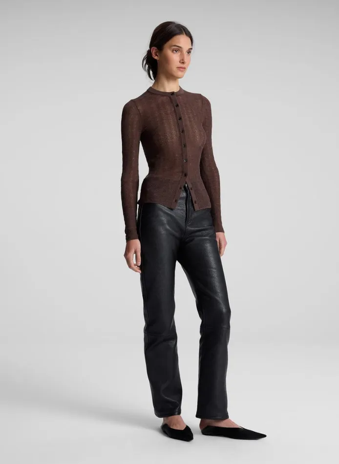 Women Sweaters ALC Marley Alpaca Cardigan Brown