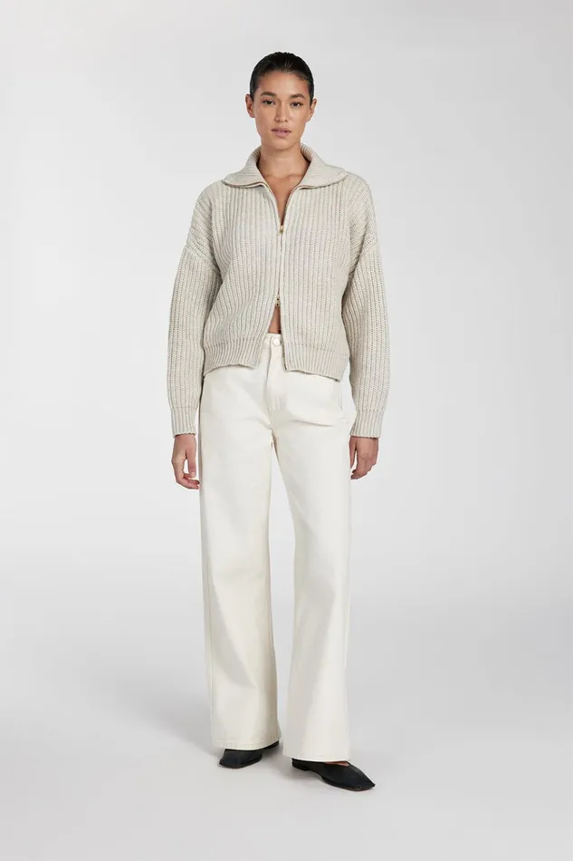 Women Sweaters DISSH ISSY OAT MARLE WOOL BLEND JUMPER