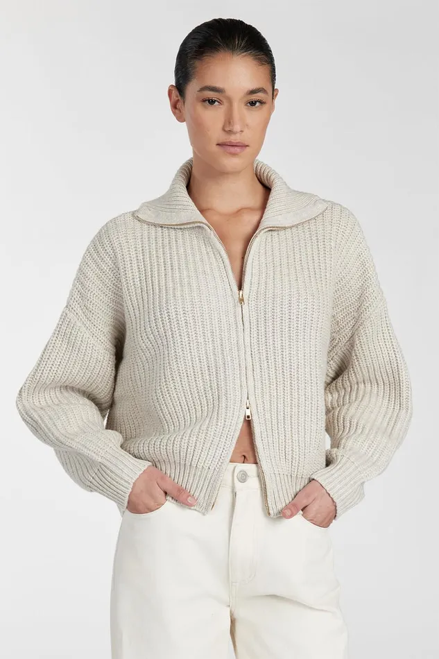 Women Sweaters DISSH ISSY OAT MARLE WOOL BLEND JUMPER