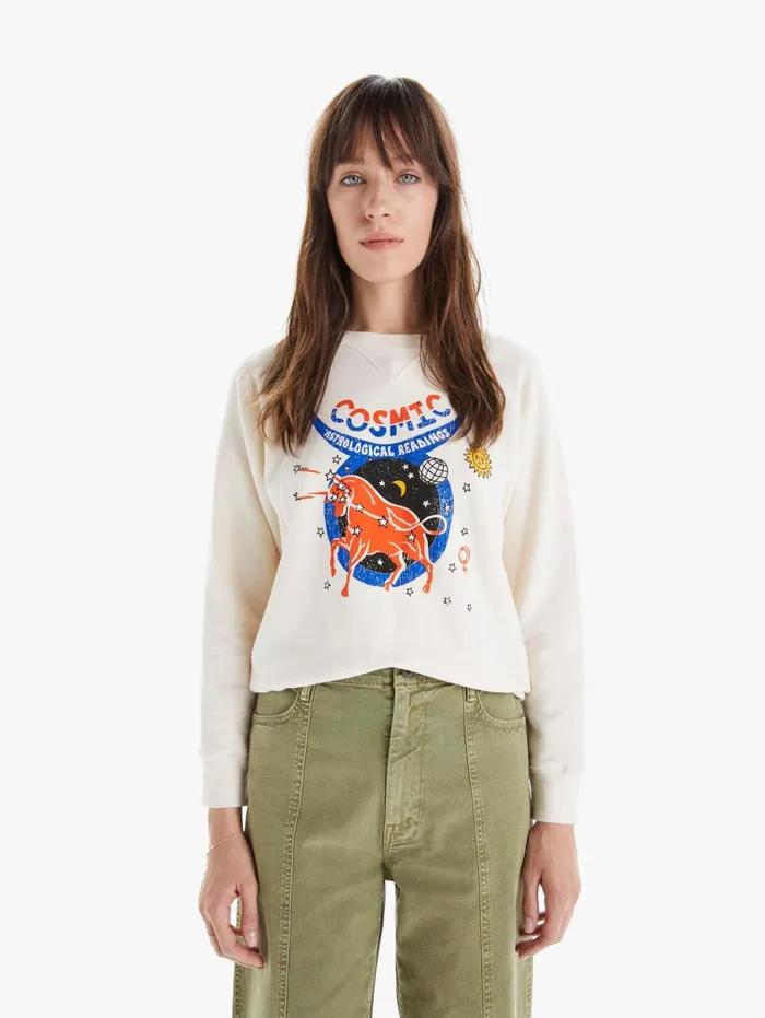 Women Sweatshirts Mother Denim The Square Natural