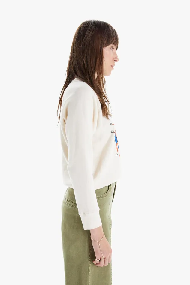 Women Sweatshirts Mother Denim The Square Natural