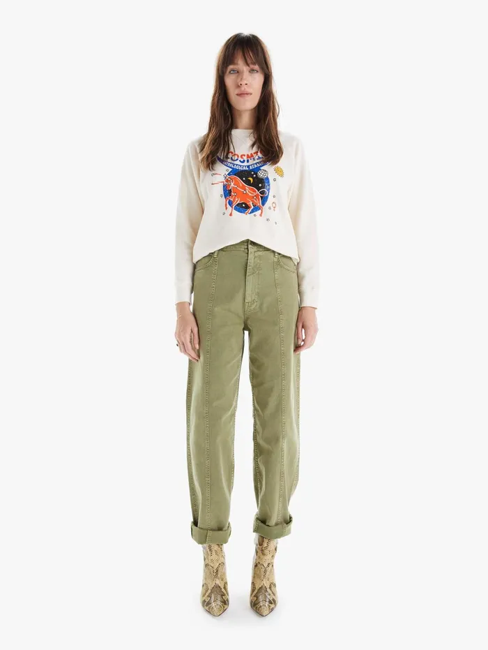 Women Sweatshirts Mother Denim The Square Natural