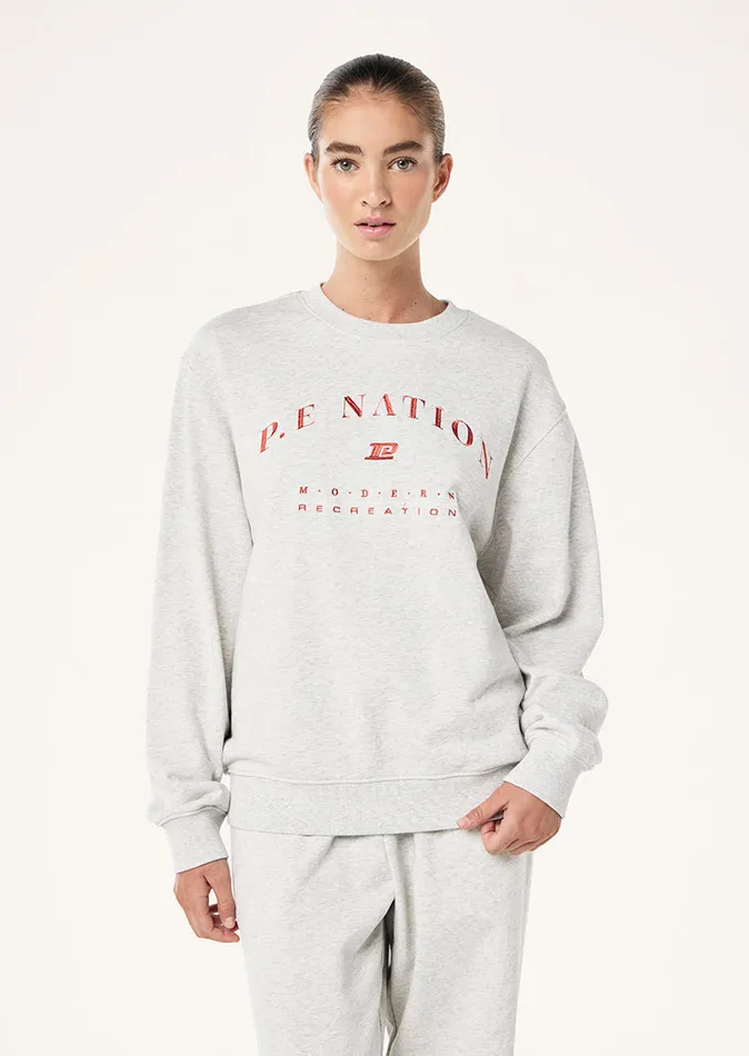 Women Sweatshirts PE Nation LIBERATION SWEAT IN LIGHT GREY MARLE