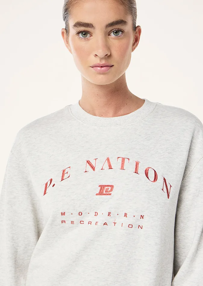 Women Sweatshirts PE Nation LIBERATION SWEAT IN LIGHT GREY MARLE