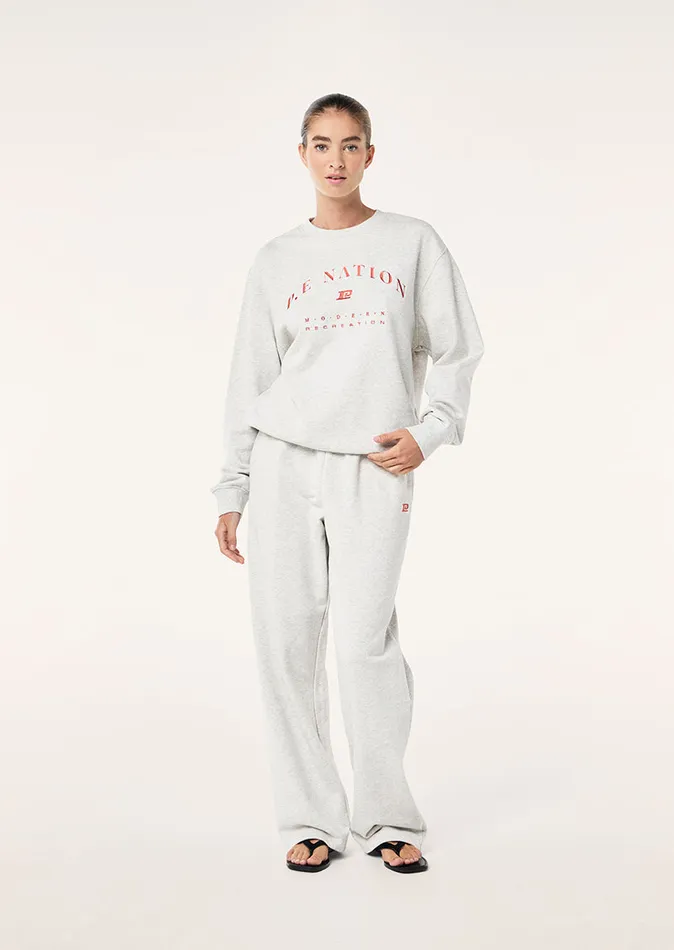 Women Sweatshirts PE Nation LIBERATION SWEAT IN LIGHT GREY MARLE