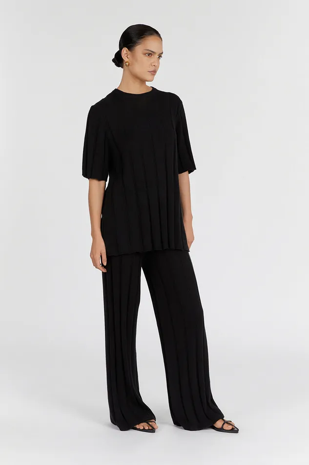Women TShirts DISSH EMERY BLACK OVERSIZED TEE