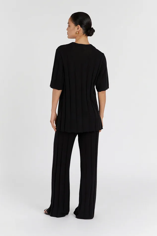 Women TShirts DISSH EMERY BLACK OVERSIZED TEE