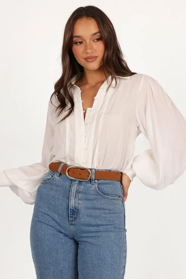 Women Tallara Top White Blouses and Shirts Petal and Pup
