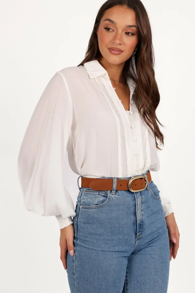 Women Tallara Top White Blouses and Shirts Petal and Pup