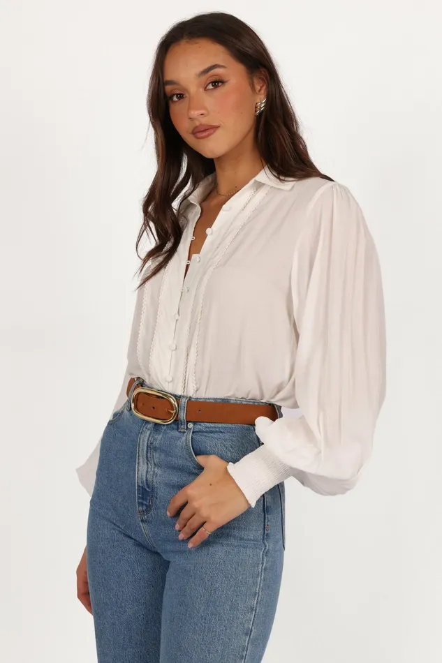 Women Tallara Top White Blouses and Shirts Petal and Pup