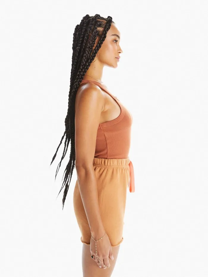 Women Tees Mother Denim The Chin Ups Tank Lightpastel Brown