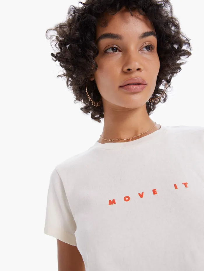Women Tees Mother Denim The Rise and Shine Beige