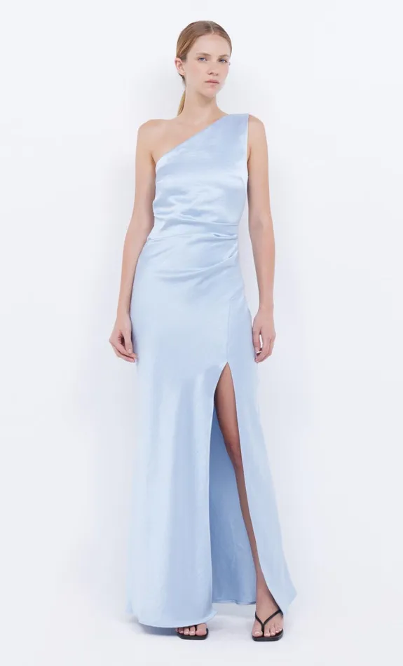 Women THE DREAMER ASYM DRESS 8211 DUSTY BLUE Bec Bridge Wedding Guest