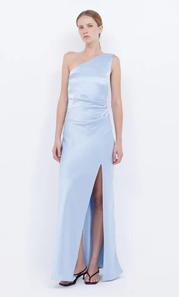 Women THE DREAMER ASYM DRESS 8211 DUSTY BLUE Bec Bridge Wedding Guest