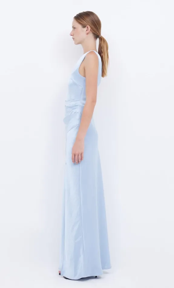 Women THE DREAMER ASYM DRESS 8211 DUSTY BLUE Bec Bridge Wedding Guest