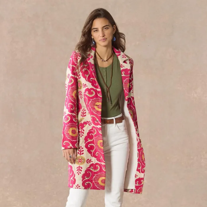 Women Tilework Treasure Topper Lipstick Sundance Catalog Jackets and Coats