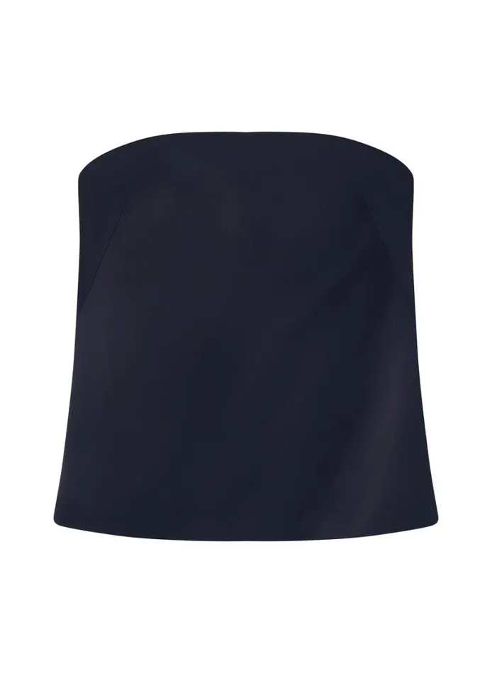 Women Tops ALC Ani Strapless Satin Top Deep Navy