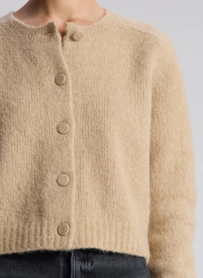 Women Tops ALC Lainie Alpaca Cardigan Dark Taupe