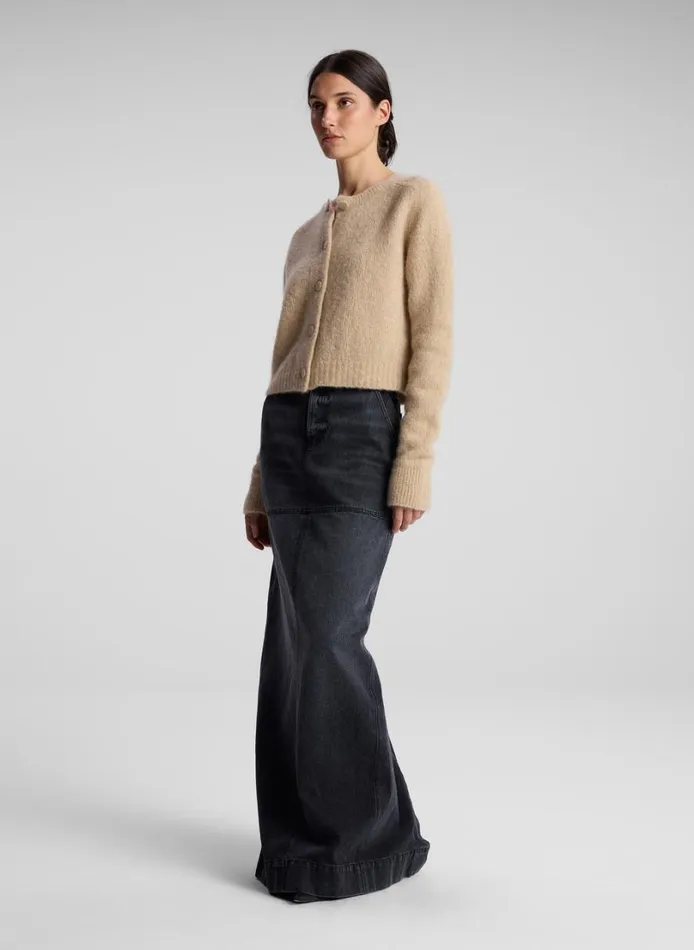 Women Tops ALC Lainie Alpaca Cardigan Dark Taupe