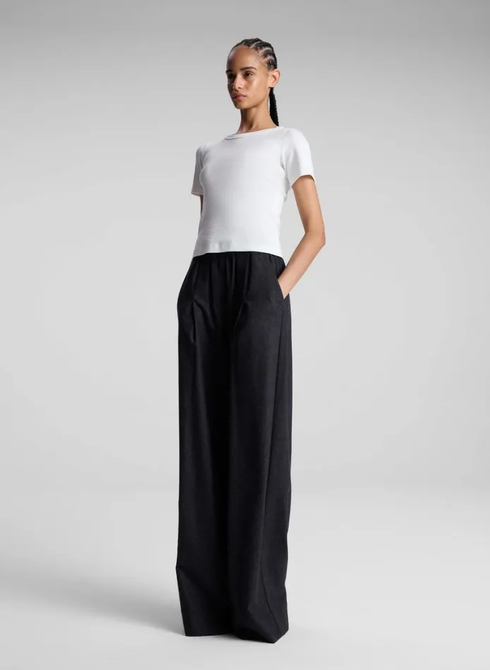 Women Tops ALC Paloma Cotton Rib Baby Tee White