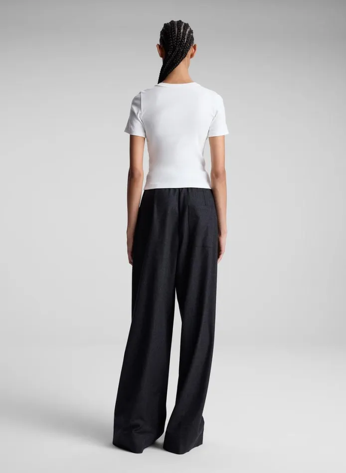 Women Tops ALC Paloma Cotton Rib Baby Tee White